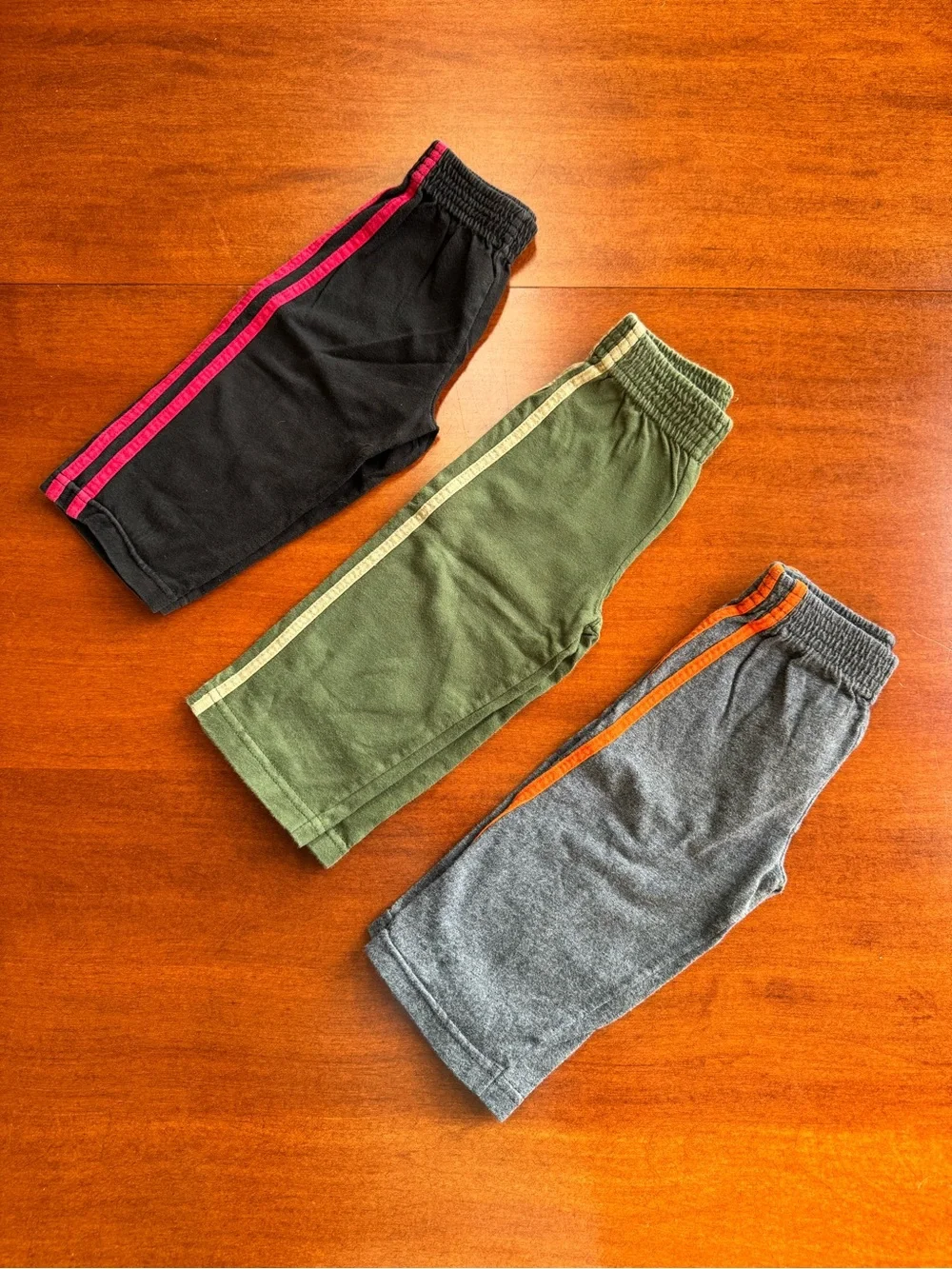 Garanimals Baby Boys 12M Pants Lot of 3 Athletic Side Stripe Pull On Cotton